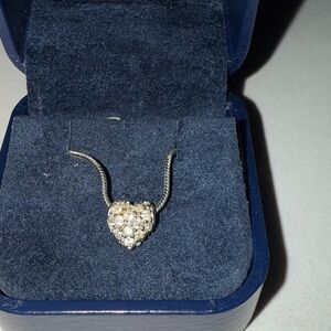 Elegant Silver Heart Pendant Necklace